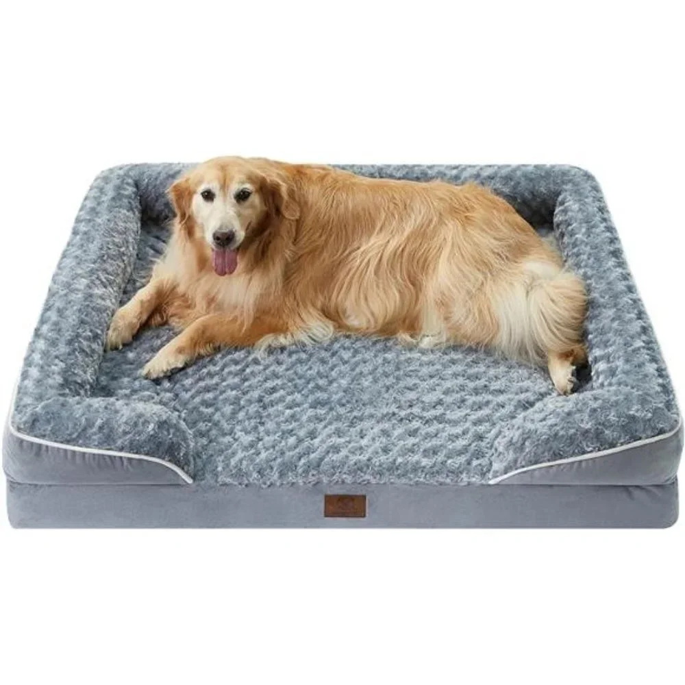 Washable Dog Bed with Waterproof Lining & Non-Skid Bottom, Orthopedic Dog Bed